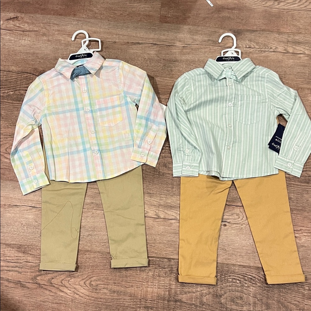 FREESTYLE REVOLUTION | 3pc set: chinos, button up shirt, bow tie outfit